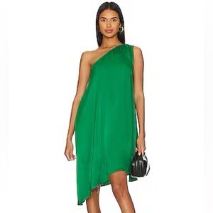 Bobi Green One-Shoulder Dress Size XS